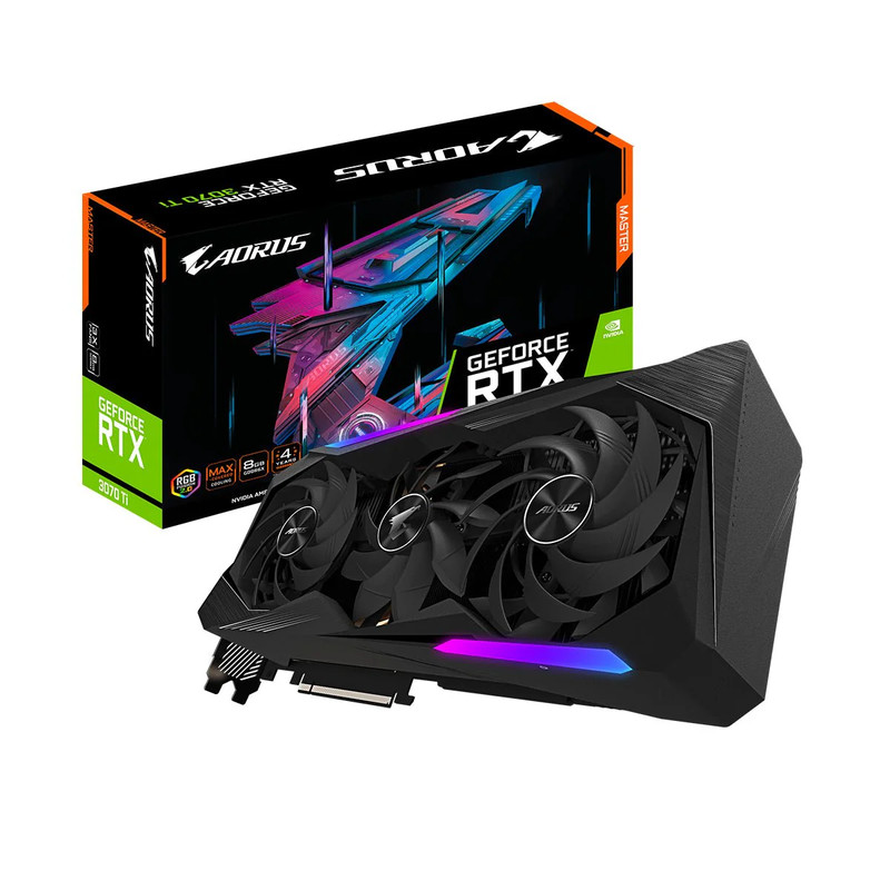Gigabyte AORUS GeForce RTX 3070 Ti MASTER 8G Graphics Card - كرت الشاشة
